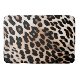Tapete De Banheiro Peach Black Cream Lepard Animal