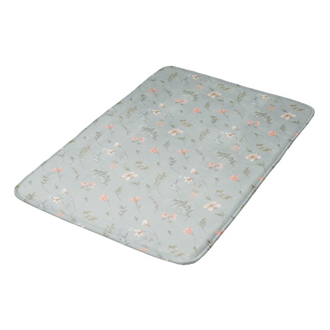 Tapete De Banheiro Peach e Blue Dreamflower Bath Mat (Angulado)