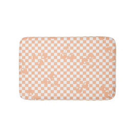 Tapete De Banheiro Peach Fuzz Cherry Gingham Patterno