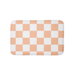Tapete De Banheiro Peach Fuzz Verificado Padrão Gingham