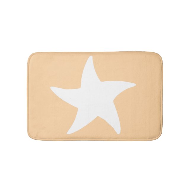 Tapete De Banheiro Peach Sea Star Bath Mat (frente)