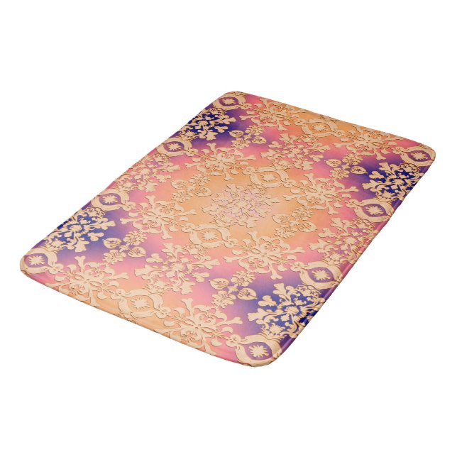 Tapete De Banheiro Peach Sunset Royal Damask (Angulado)