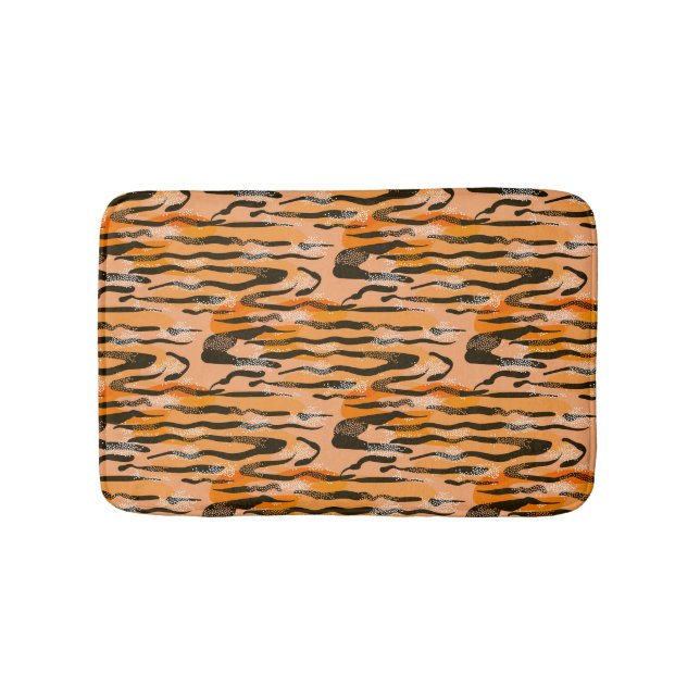 Tapete De Banheiro Peach Tiger Stripe (frente)