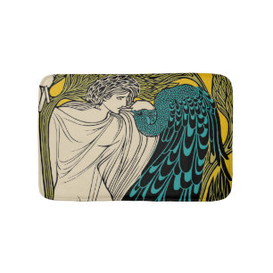 Tapete De Banheiro Peacock Fine Art Bird Nouveau