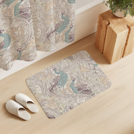 Tapete De Banheiro Peacock Garden in Beige Mauve Pink Duck Egg Blue