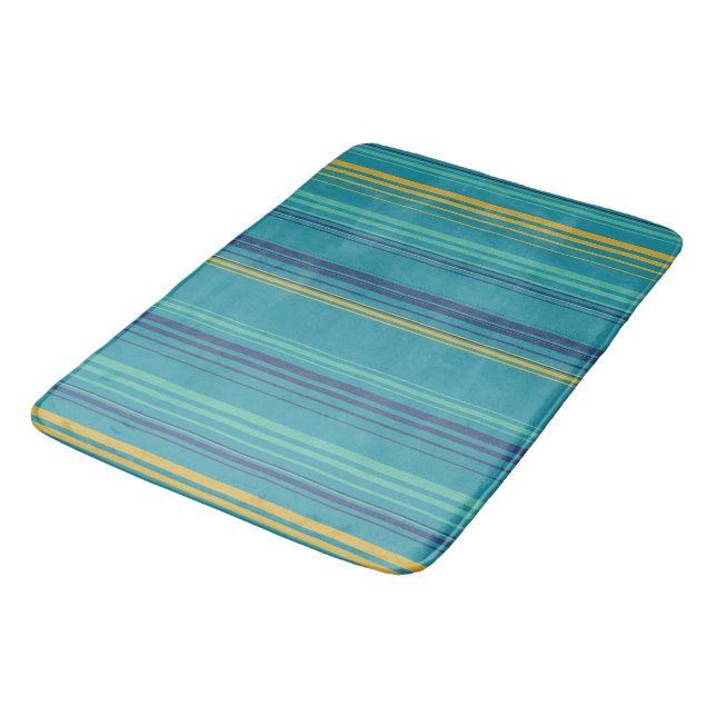 Tapete De Banheiro Peacock Stripes (Angulado)