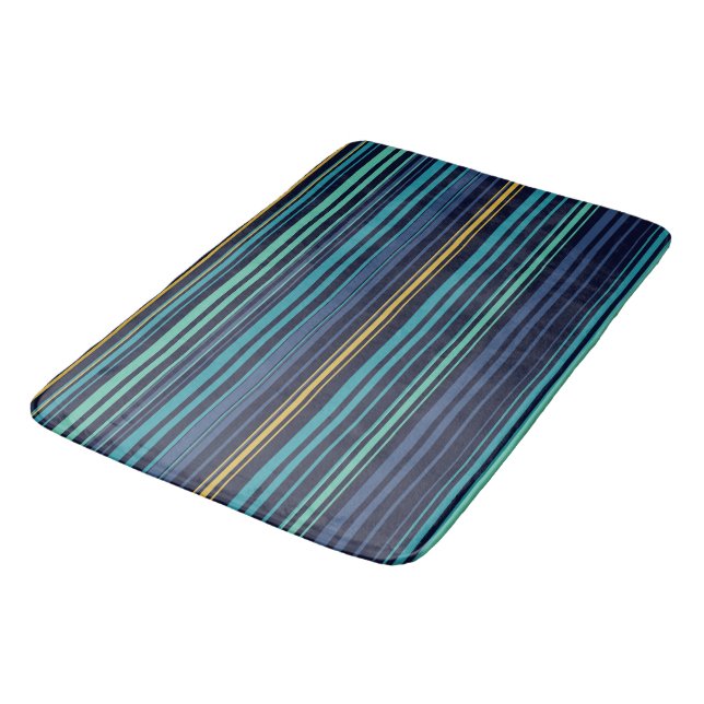 Tapete De Banheiro Peacock Stripes (Angulado)