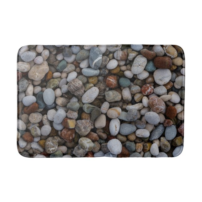 Tapete De Banheiro Pebbles naturais (Frente)