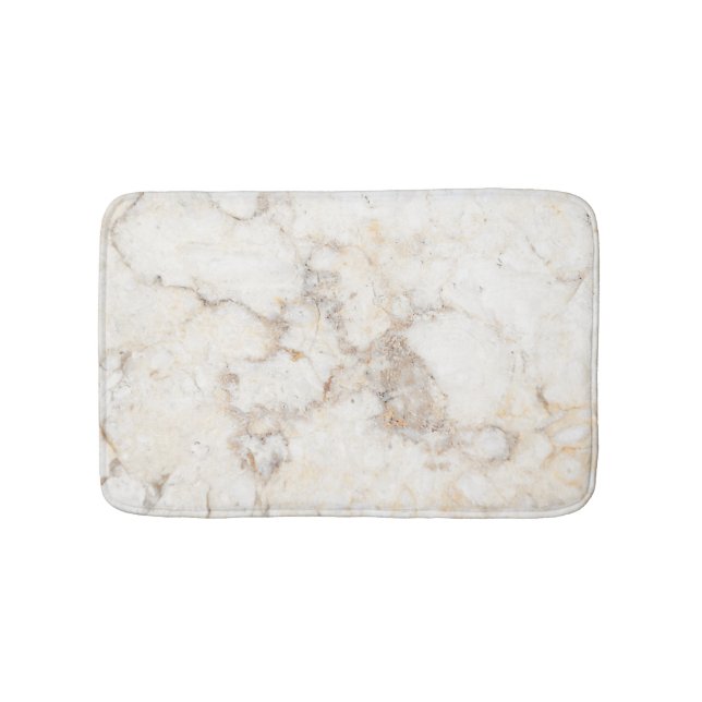 Tapete De Banheiro Pedra Marble Beige com Branco (frente)
