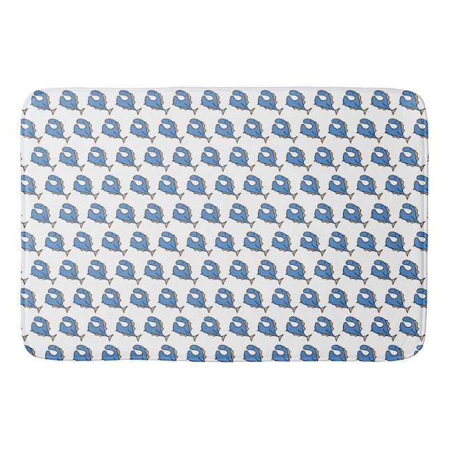 Tapete De Banheiro Peixe Azul (Frente)