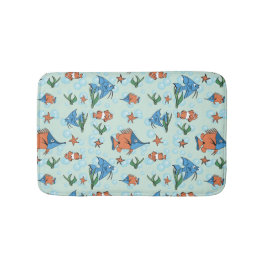 Tapete De Banheiro Peixe de animação bonito