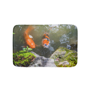 Tapete De Banheiro Peixe Koi numa lagoa