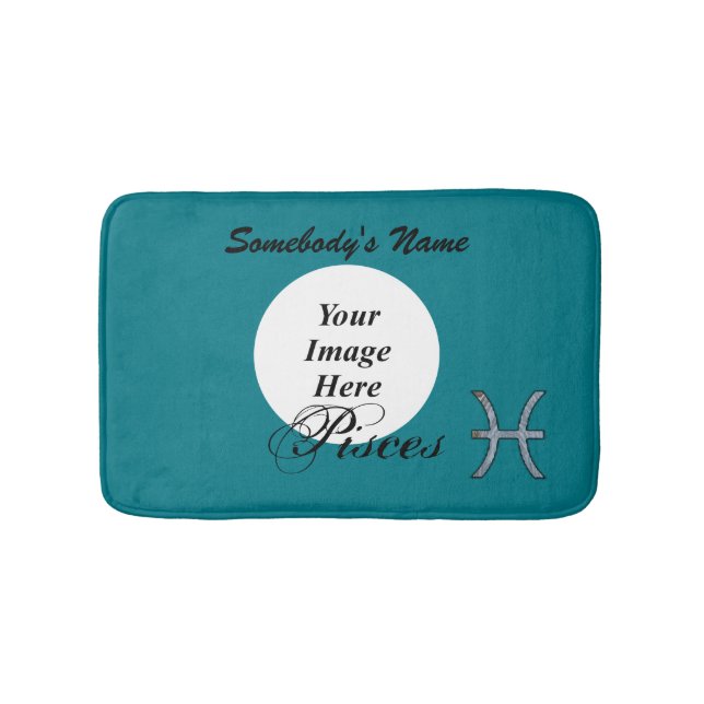 Tapete De Banheiro Peixes Símbolo Zodiac Elemento de Kenneth Yoncich (frente)