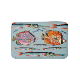 Tapete De Banheiro Peixes Tropicais