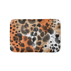 Tapete De Banheiro Pele animal: padrão leopardo criativo.