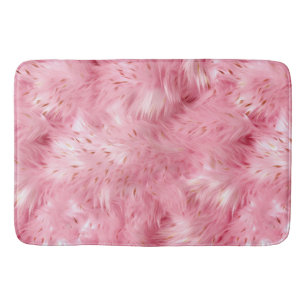 Tapete De Banheiro Peles de Faux Rosa