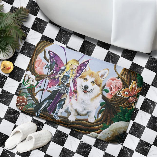 Tapete De Banheiro Pembroke Welsh Corgi Fairy Fantasy (Criador carregado)