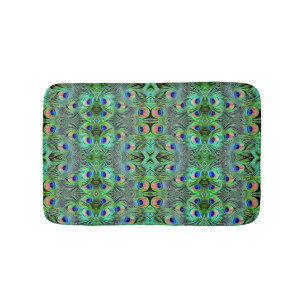 Tapete De Banheiro Penas de Bath Mat Peacock