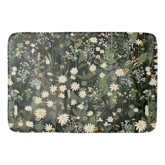 Tapete De Banheiro Penelope Dark Daisy Floral (Frente)