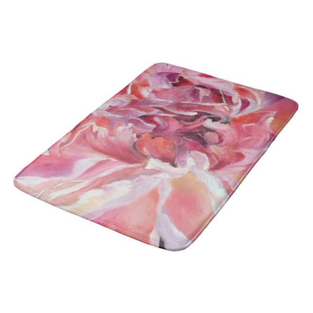 Tapete De Banheiro Peonies Floral Bath Mat (Angulado)