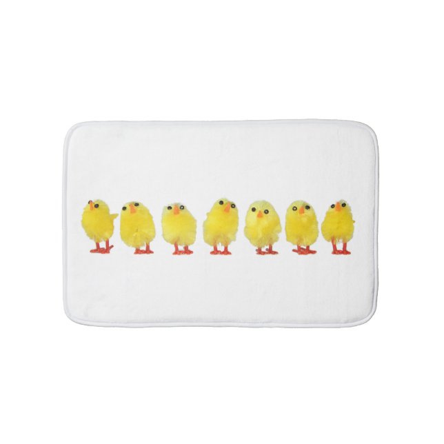 Tapete De Banheiro Pequenas Pintinhos Bath Mat (frente)