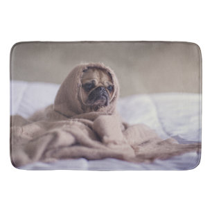 Tapete De Banheiro Pequeno cão sente o frio
