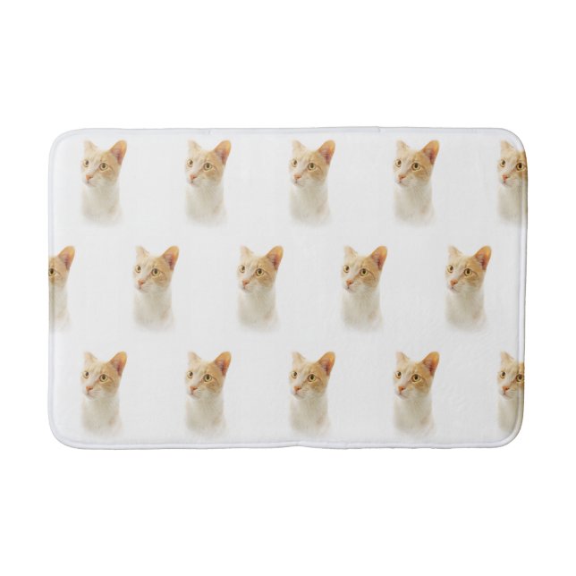 Tapete De Banheiro Pequeno Gato Loiro Maravilhoso (Frente)