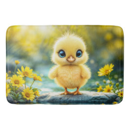 Tapete De Banheiro Pequeno pintinho amarelo sonho ouro luz natureza