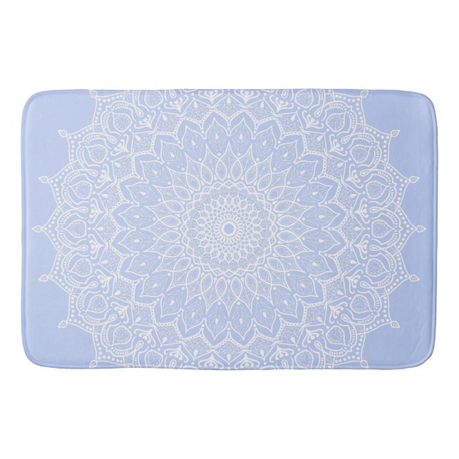 Tapete De Banheiro Periwinkle Mandala - Bora em Juniper Berry (Frente)