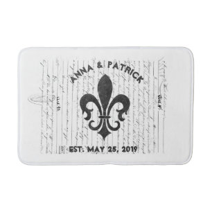 Tapete De Banheiro Personalização do Fleur de Lis, Ephemera francesa 