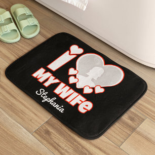 Tapete De Banheiro Personalizado Amo Minha Esposa - Adicionar Nome e
