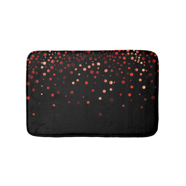 Tapete De Banheiro Personalizado Confetti Glitter Vermelho Preto Pers (frente)