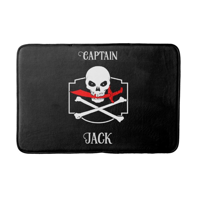 Tapete De Banheiro Personalizado Jolly Roger (Cutlass) (Frente)
