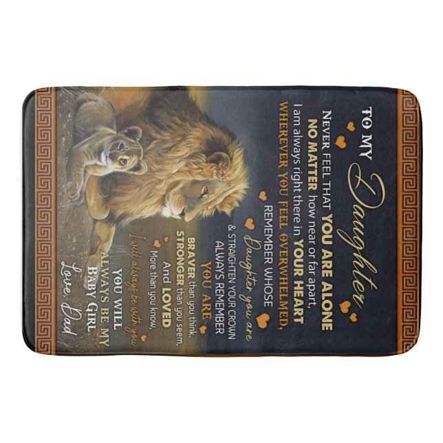 Tapete De Banheiro Personalizado Para Minha Filha Do Pai, (Frente)