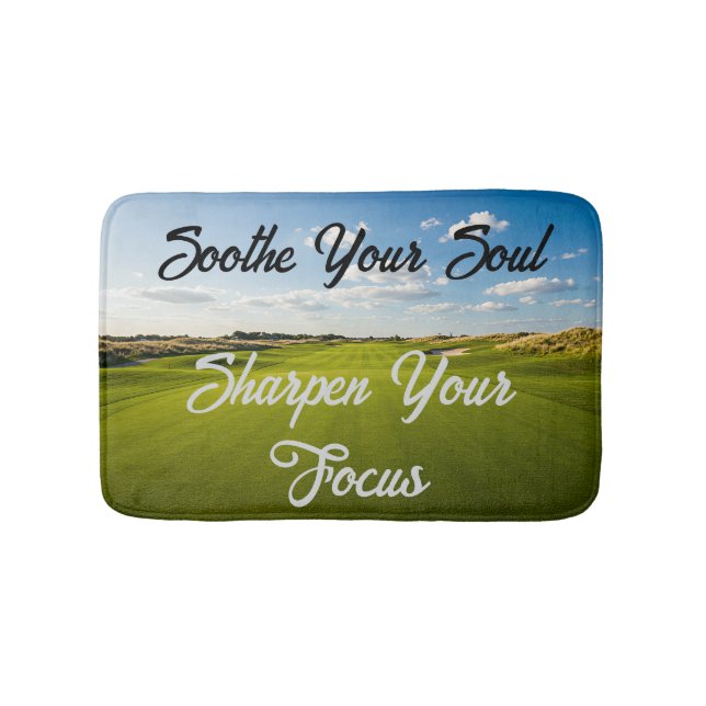 Tapete De Banheiro Personalizado Soothe Sua Alma Golfe (frente)