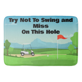 Tapete De Banheiro Personalizar Banheira De Golfe Engraçado