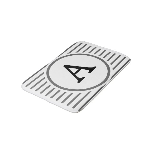 Tapete De Banheiro Personalizar padrão de distribuição branca de Cinz (Angulado)