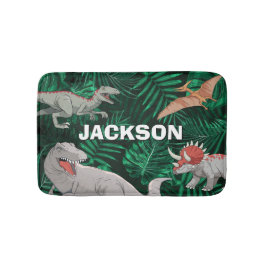 Tapete De Banheiro  Personalized Dinosaur Kids Dino Jurassic Trex Boy