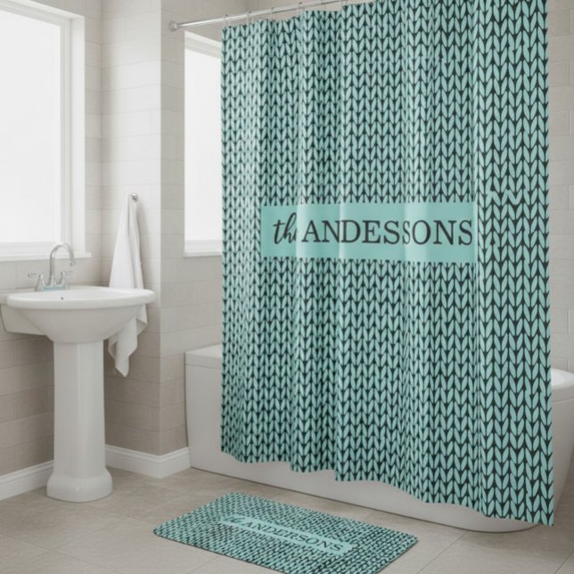 Tapete De Banheiro Personalized Knit Pattern  (Criador carregado)