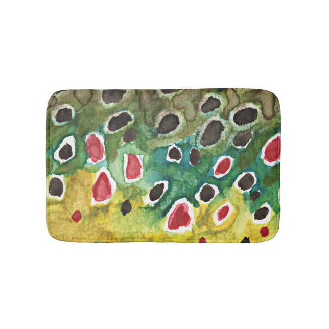 Tapete De Banheiro Pesca de truta marrom (frente)