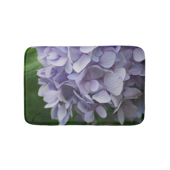 Tapete De Banheiro Petéquias de Flores de Hydrangea Azul (frente)
