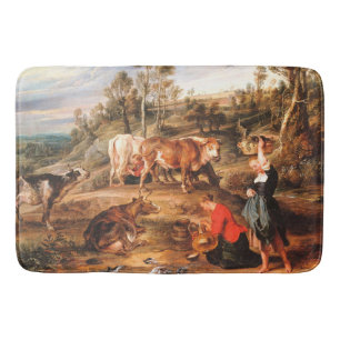 Tapete De Banheiro Peter Paul Rubens Milkmaids with Cattle in a Lands