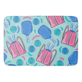 Tapete De Banheiro Pickleball Paddles Azul