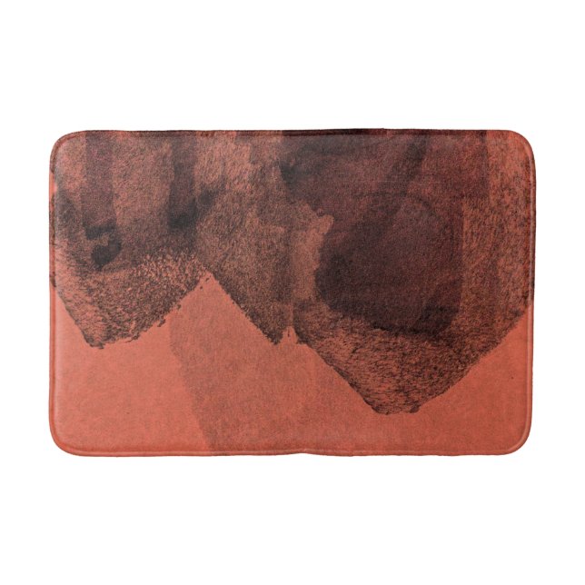 Tapete De Banheiro Pincel de pintura abstrato amarelo vermelho pincel (Frente)