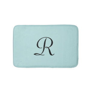 Tapete De Banheiro Pincel Minimalista de Ovo Monograma de Robin