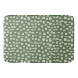 Tapete De Banheiro Pinceladas de creme sobre verde sálvia - 2