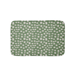 Tapete De Banheiro Pinceladas de creme sobre verde sálvia - 2