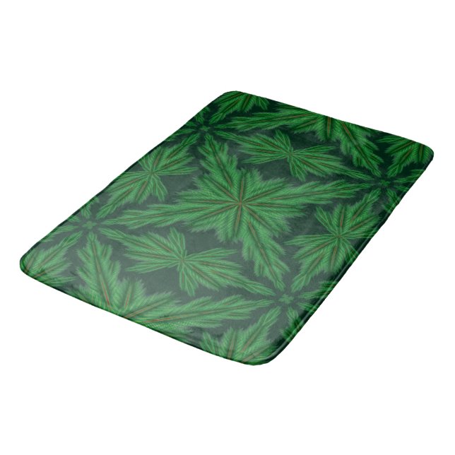Tapete De Banheiro Pine Mandala Forest Bath Mat (Angulado)