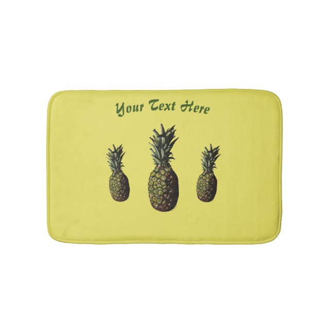 Tapete De Banheiro Pineapple Bath Mat - Opção Personalizada (frente)