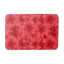 Tapete De Banheiro Pingos de chuva vermelhos dos lírios do jardim da